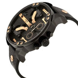 Diesel Mr Daddy 2.0 Chronograph Black Dial Black Leather Strap Watch For Men - DZ7350 Authentic Buy Shop Now