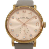 Marc Jacobs Baker Rose Gold Dial Grey Leather Strap Watch for Women - MBM1400 Authentic Buy Shop Now