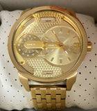 Diesel Mini Daddy Gold Dial Gold Steel Strap Watch For Men - DZ7306 Authentic Buy Shop Now