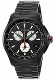 Gucci G-Timeless Chronograph Black Dial Black Steel Strap Watch For Men - YA126268 Authentic Buy Shop Now