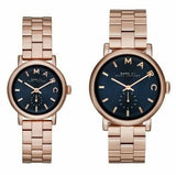 Marc Jacobs Baker Blue Dial Rose Gold Steel Strap Watch for Women - MBM3330 Authentic Buy Shop Now