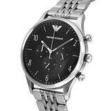 Emporio Armani Beta Chronograph Black Dial Steel Strap Watch For Men - AR1863 Authentic Buy Shop Now