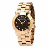 Marc Jacobs Amy Brown Dial Rose Gold Steel Strap Watch for Women - MBM3167 Authentic Buy Shop Now
