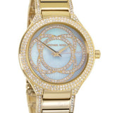 Michael Kors Kerry Mother of Pearl Dial Gold Steel Strap Watch for Women - MK3481 Authentic Buy Shop Now