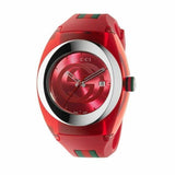 Gucci Sync XXL Quartz Red Dial Red Rubber Strap Unisex Watch - YA137103 Authentic Buy Shop Now