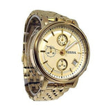 Fossil Boyfriend Chronograph Gold Dial Gold Steel Strap Watch for Women - ES2197 Authentic Buy Shop Now