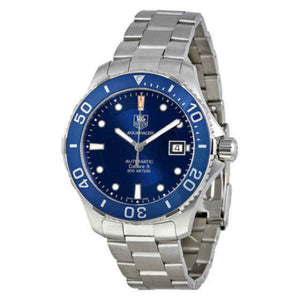 Tag Heuer Aquaracer Caliber 5 Automatic Blue Dial Silver Steel Strap Watch for Men - WAN2111.BA0822 Authentic Buy Shop Now
