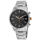 Fossil Townsman Chronograph Grey Dial Silver Steel Strap Watch for Men - FS5407 Authentic Buy Shop Now