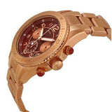 Marc Jacobs Rock Chronograph Mother of Pearl Red Dial Rose Gold Steel Strap Unisex Watch - MBM3251 Authentic Buy Shop Now