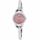 Movado Rondiro 22mm Pink Dial Stainless Steel Watch For Women - 0606797 Authentic Buy Shop Now