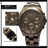 Marc Jacobs Blade Chronograph Brown Dial Brown Steel Strap Watch for Women - MBM3121 Authentic Buy Shop Now