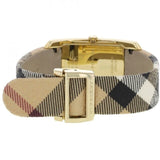 Burberry Pioneer Champagne Dial Haymarket Beige Leather Strap Watch for Women - BU9407 Authentic Buy Shop Now