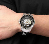 Maserati SFIDA Automatic Black Dial Silver Steel Strap Watch For Men - R8823140002 Authentic Buy Shop Now