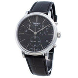 Tissot Carson Premium Chronograph Black Dial Black Leather Strap Watch For Men - T122.417.16.051.00 Authentic Buy Shop Now