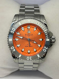 Gucci Dive Automatic Orange Dial Silver Steel Strap Watch for Men - YA136355 Authentic Buy Shop Now