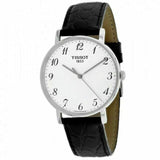 Tissot Everytime Desire Medium White Dial Black Leather Strap Watch For Men - T109.410.16.032.00 Authentic Buy Shop Now