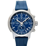 Tissot T Sport PRC 200 Chronograph Blue Rubber Strap Watch For Men - T114.417.17.047.00 Authentic Buy Shop Now