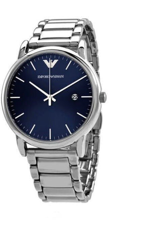 Emporio Armani Luigi Blue Dial Silver Steel Strap Watch For Men - AR11089 Authentic Buy Shop Now