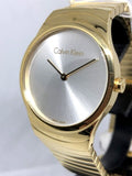 Calvin Klein Lively White Dial Gold Steel Strap Watch for Women - K4U23526 Authentic Buy Shop Now