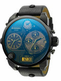 Diesel Big Daddy Blue Dial Black Leather Strap Watch For Men - DZ7127 Authentic Buy Shop Now