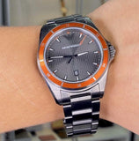 Emporio Armani Sigma Quartz Grey Dial Grey Steel Strap Watch For Men - AR11178 Authentic Buy Shop Now