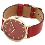 Coach Perry Red Dial Red Leather Strap Watch for Women - 14503486 Authentic Buy Shop Now