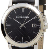 Burberry The City Black Dial Black Leather Strap Watch for Men - BU9009 Authentic Buy Shop Now