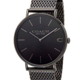 Coach Charles Black Dial Black Mesh Bracelet Watch for Men - 14602148 Authentic Buy Shop Now