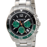 Coach Kent Green Dial Silver Steel Strap Watch for Men - 14602557 Authentic Buy Shop Now