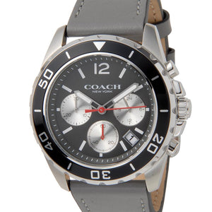 Coach Kent Grey Dial Grey Leather Strap Watch for Men - 14602561 Authentic Buy Shop Now