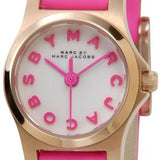 Marc Jacobs Henry White Dial Pink Leather Strap Watch for Women - MBM1237 Authentic Buy Shop Now