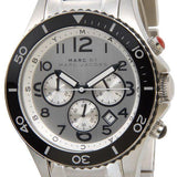 Marc Jacobs Rock Chronograph White Dial Silver Steel Strap Watch for Men - MBM5027 Authentic Buy Shop Now