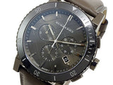 Burberry The City Chronograph Ion Plated Grey Dial Grey Leather Strap Watch for Men - BU9384 Authentic Buy Shop Now