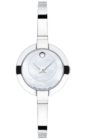 Movado Bela Mother of Pearl Dial Silver Steel Strap Watch For Women - 0606616 Authentic Buy Shop Now