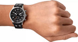 Fossil Retro Pilot Chronograph Black Dial Black Leather Strap Watch for Men - FS5806 Authentic Buy Shop Now