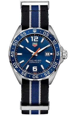 Tag Heuer Formula 1 Quartz Blue Dial Two Tone NATO Strap Watch for Men - WAZ1010.FC8197 Authentic Buy Shop Now