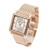 Guess Highline Off White Dial Rose Gold Stainless Steel Mesh Strap Watch For Women - W0826L3 Authentic Buy Shop Now
