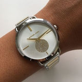 Michael Kors Silver Dial Two Tone Steel Strap Watch for Women - MK3679 Authentic Buy Shop Now