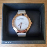Marc Jacobs Blade White Dial White Leather Strap Watch for Women - MBM1201 Authentic Buy Shop Now