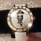 Marc Jacobs Miss Marc Pirate White Dial White Leather Strap Watch for Women - MBM1146 Authentic Buy Shop Now