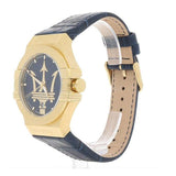 Maserati Potenza Blue Dial Blue Leather Strap Watch For Men - R8851108035 Authentic Buy Shop Now