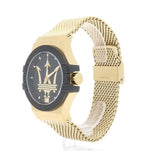 Maserati Potenza Quartz Black Dial Gold Mesh Bracelet Watch For Men - R8853108006 Authentic Buy Shop Now