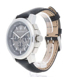 Maserati Successo 44mm Grey Dial Black Leather Strap Watch For Men - R8871621006 Authentic Buy Shop Now