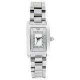 Emporio Armani Classic Diamonds Silver Dial Silver Steel Strap Watch For Women - AR3170 Authentic Buy Shop Now