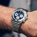 Breitling Chronomat B01 42 Six Nations Scotland Blue Dial Silver Steel Strap Watch for Men - AB0134A51C1A1 Authentic Buy Shop Now