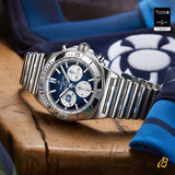 Breitling Chronomat B01 42 Six Nations Scotland Blue Dial Silver Steel Strap Watch for Men - AB0134A51C1A1 Authentic Buy Shop Now