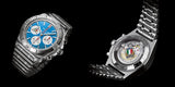 Breitling Chronomat B01 42 Six Nations Italy Blue Dial Silver Steel Strap Watch for Men - AB0134A41C1A1 Authentic Buy Shop Now