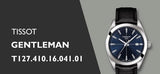 Tissot Gentlemen Blue Dial Black Leather Strap Watch for Men - T127.410.16.041.01 Authentic Buy Shop Now