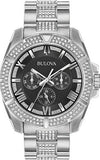 Bulova Crystal Collection Chronograph Black Dial Two Tone Steel Strap Watch for Men - 96C126 Authentic Buy Shop Now
