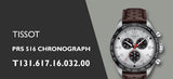 Tissot T Sport PRS 516 Chronograph Silver Dial Brown Leather Strap Watch for Men - T131.617.16.032.00 Authentic Buy Shop Now